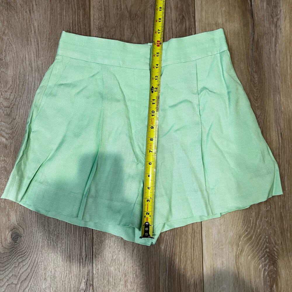 SANDRO Women's High-waisted Tailored Shorts Size 38/US 6 In Green - Picture 5 of 9